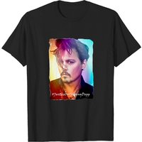 T-shirt Justice Pour Johnny Depp pour Hommes en Noir
