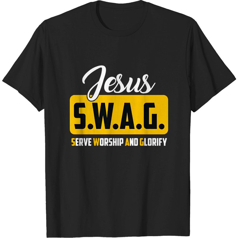 T-Shirt Religieux Chrétien pour Hommes en Noir — T-shirts pour hommes