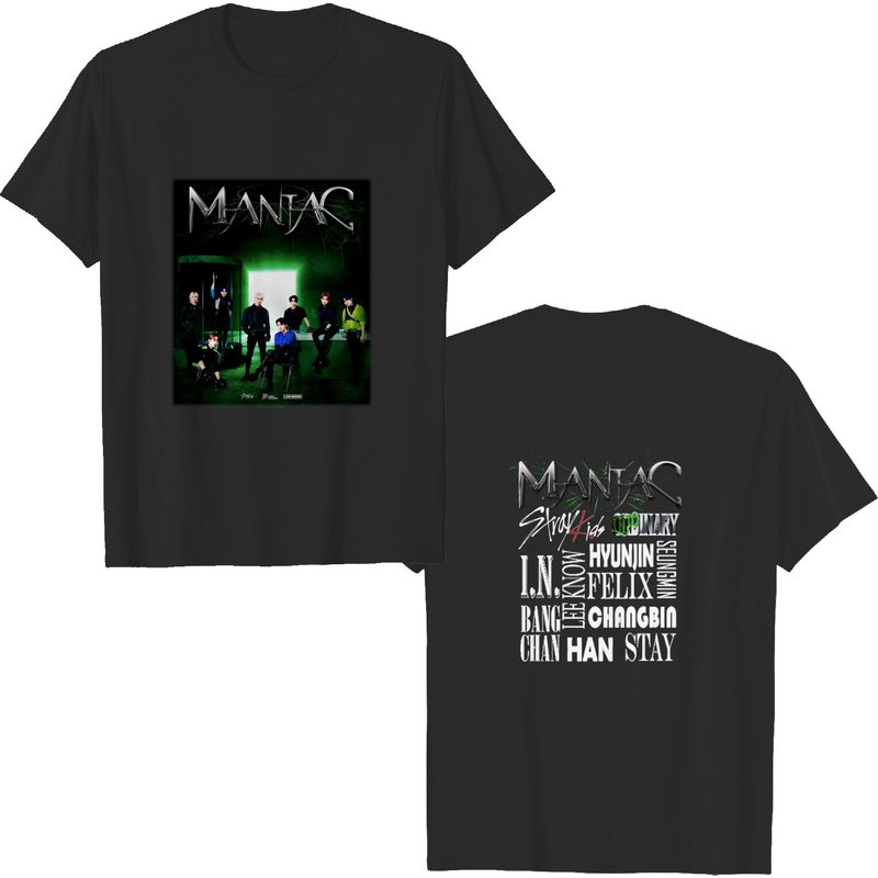 Stray Kids 2nd World Tour Maniac 2022 Double Sided Shirt — Mens T Shirts
