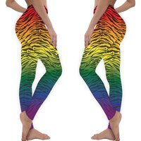Rainbow Tiger Pattern Leggings for Women