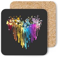 Pokemon Eevee Evolution Coasters with Cork Bottoms — Coasters & Placemats