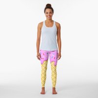 Strawberry Ice Cream Leggings for Women