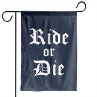 Ride Or Die Biker Motorcycle Rocker Garden Flags — Decorative Flags