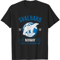 T-shirt Svalbard Ours Polaire Soleil de Minuit Norvège pour Hommes