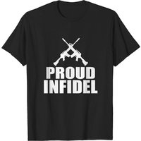T-shirt Proud Infidel pour hommes en noir