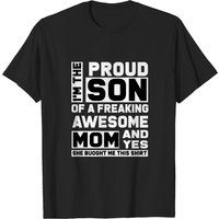 T-shirt Fier Fils pour Hommes en Noir