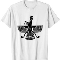 T-shirt Silhouette Faravahar Symbole Zarathoustra pour Hommes
