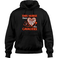 Hoodie Stéthoscope Coeur Infirmière Cavaliers de Virginie — Sweats à capuche pour hommes