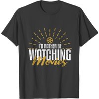 T-shirt Movies Watching pour hommes en noir