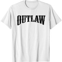 T-Shirt Outlaw pour hommes en couleurs unies et chinées