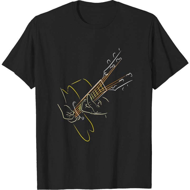 Playing Acoustic Guitar T-Shirt for Men