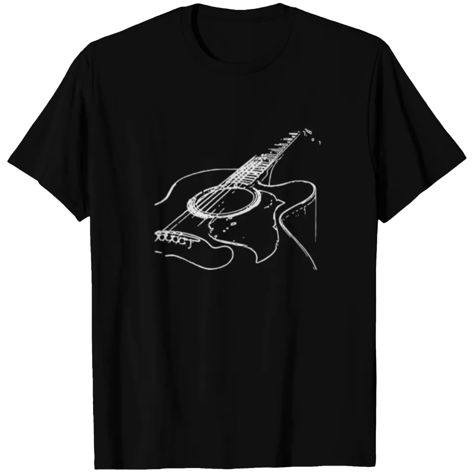 Acoustic Guitar Lover Logo T-shirt for Men