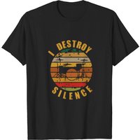 T-shirt Destroy Silence pour hommes en noir — T-shirts pour hommes
