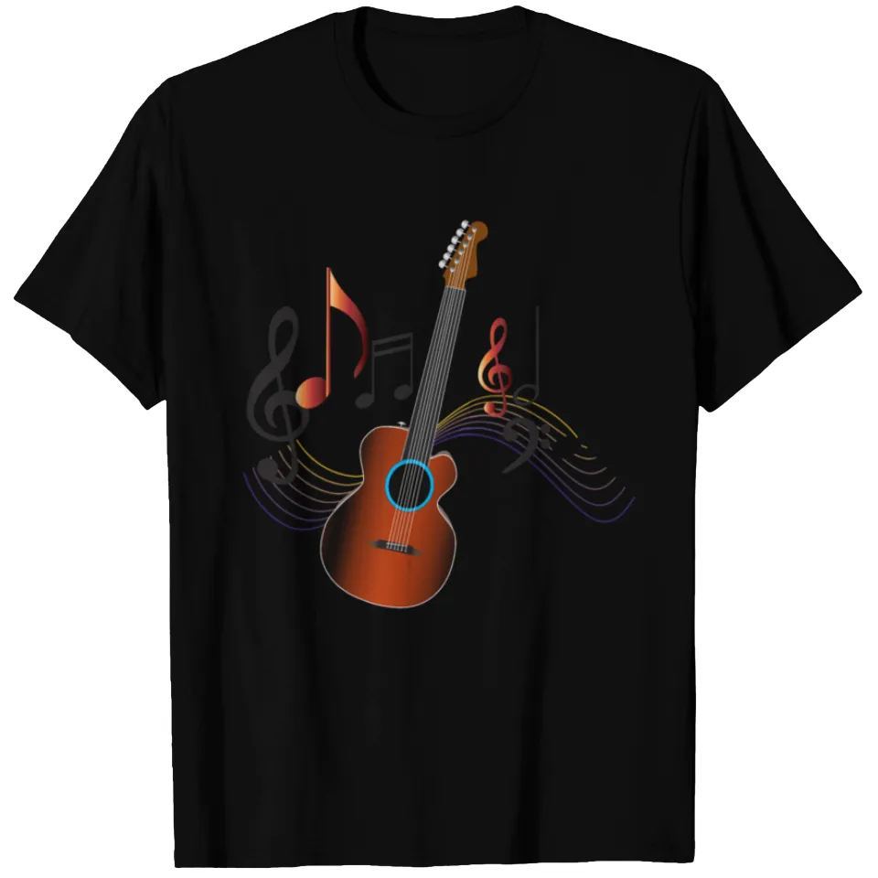 T-shirt Guitare Acoustique pour Hommes — T-shirts pour hommes