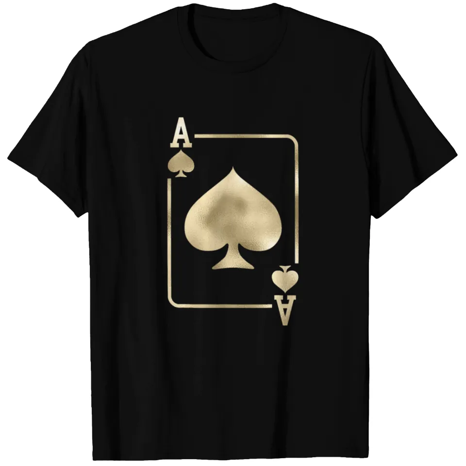 T-shirt de costume d'Halloween carte à jouer Ace of Spades pour hommes