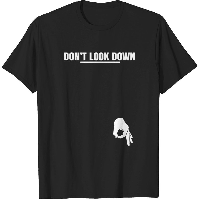 T-shirt Don T Look Down pour hommes en noir — T-shirts pour hommes