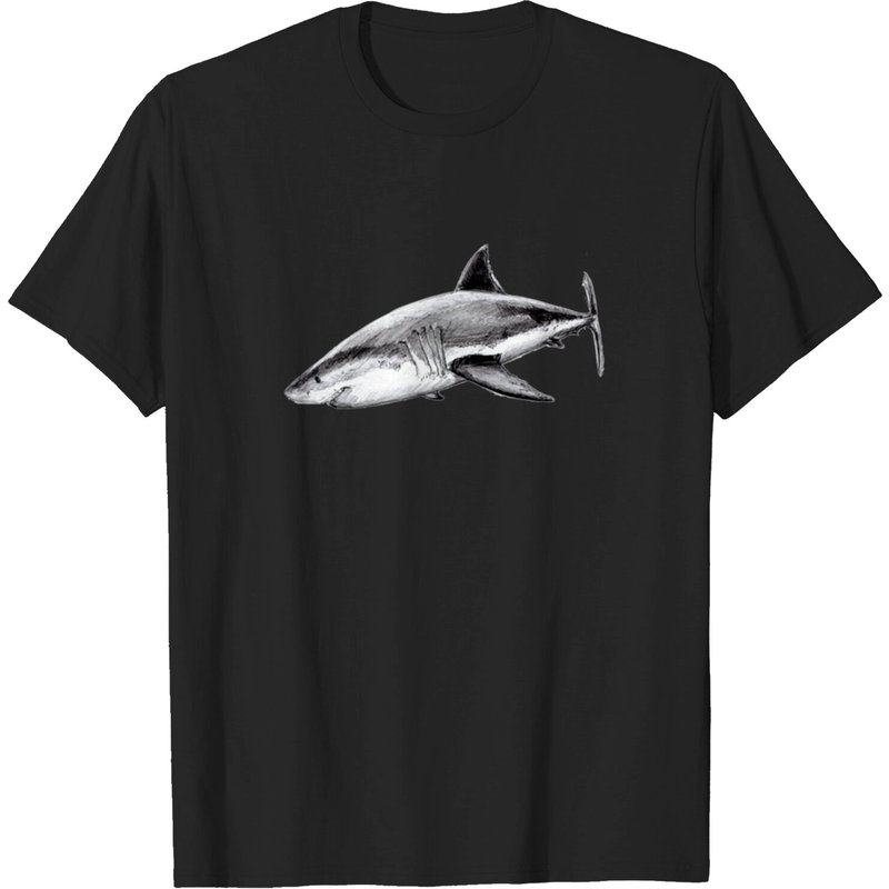 T-shirt Grand Requin Blanc pour Hommes — T-shirts pour hommes