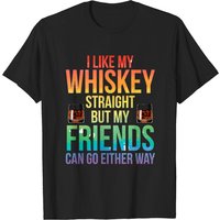 I Like My Whiskey Straight LGBT Rainbow Pride T-shirt for Men — Mens T Shirts