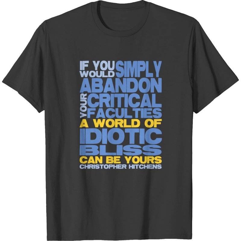 T-shirt pour hommes Christopher Hitchens - Idiotic Bliss — T-shirts pour hommes