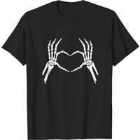 T-shirt Love Skeleton Hands Heart pour hommes