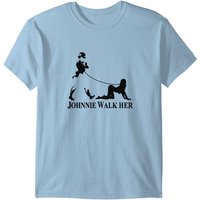 T-shirt parodique de whisky Johnnie Walk Her Walker pour hommes
