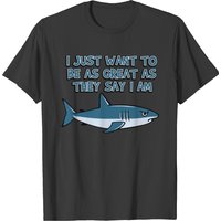 T-shirt drôle de requin blanc pour hommes