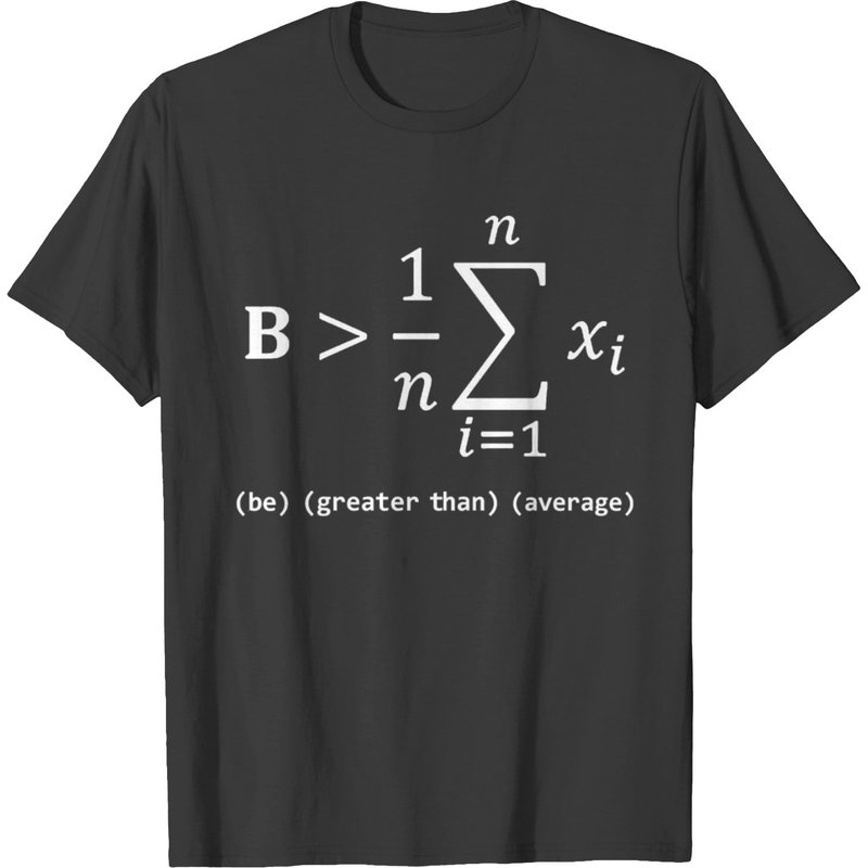 T-shirt ajusté Funny Math Be Greater Than Average — T-shirts pour hommes