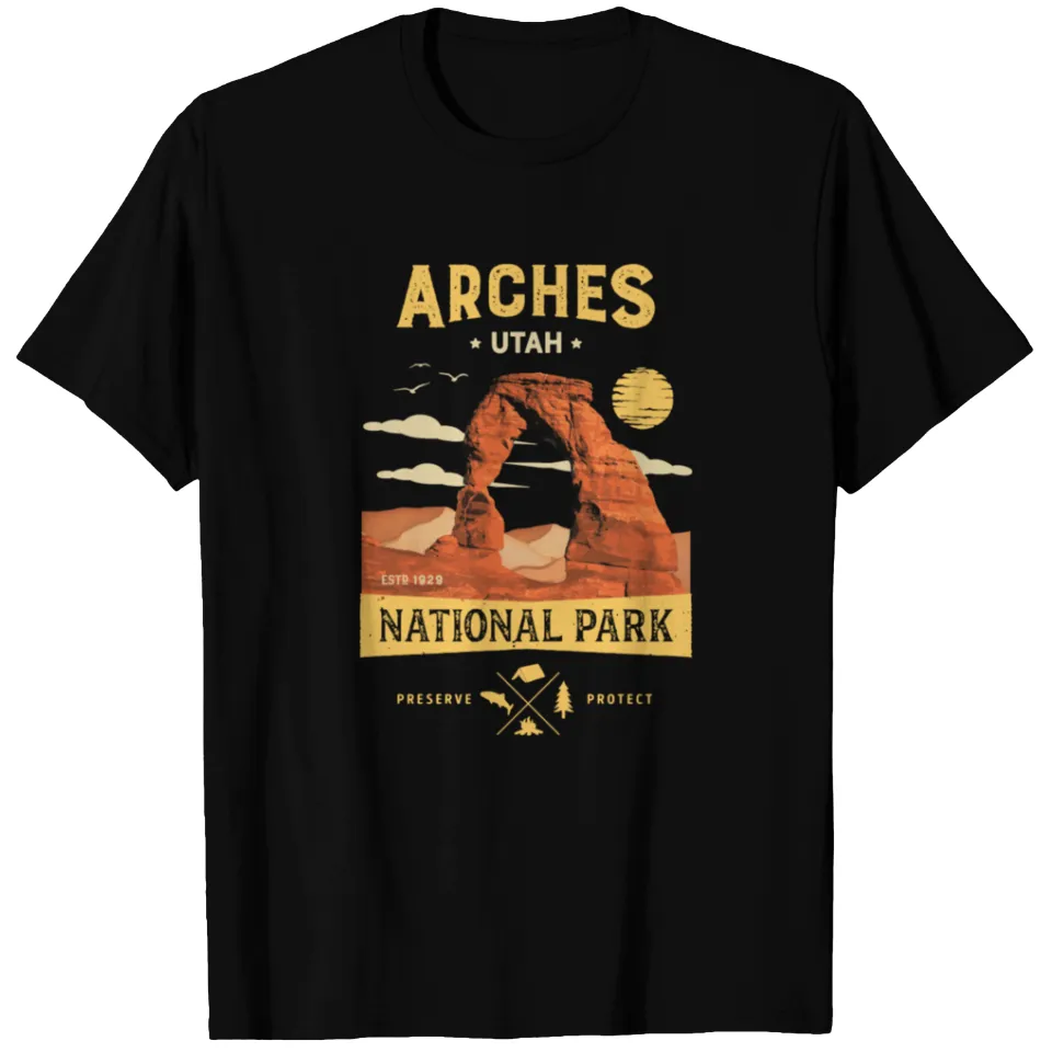 Arches National Park Vintage Utah T-Shirt for Men