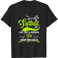 T-shirt Softball Je suis une fille de softball pour hommes — T-shirts pour hommes