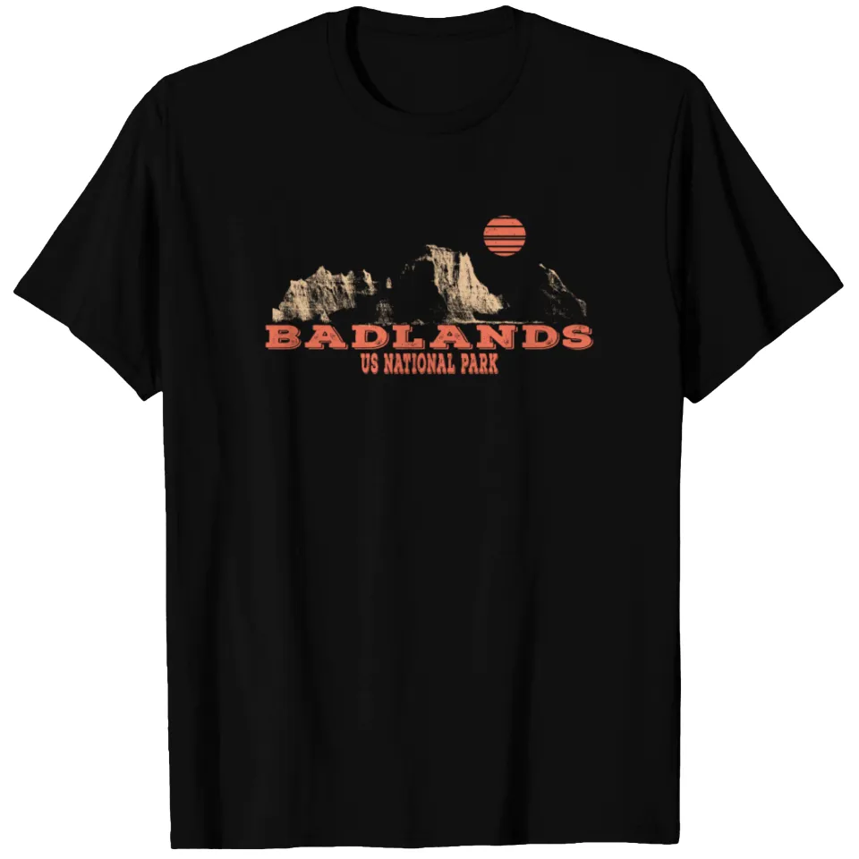 T-shirt Badlands Parc National des États-Unis Dakota du Sud pour hommes — T-shirts pour hommes