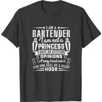 Bartender T-Shirt for Men in Black