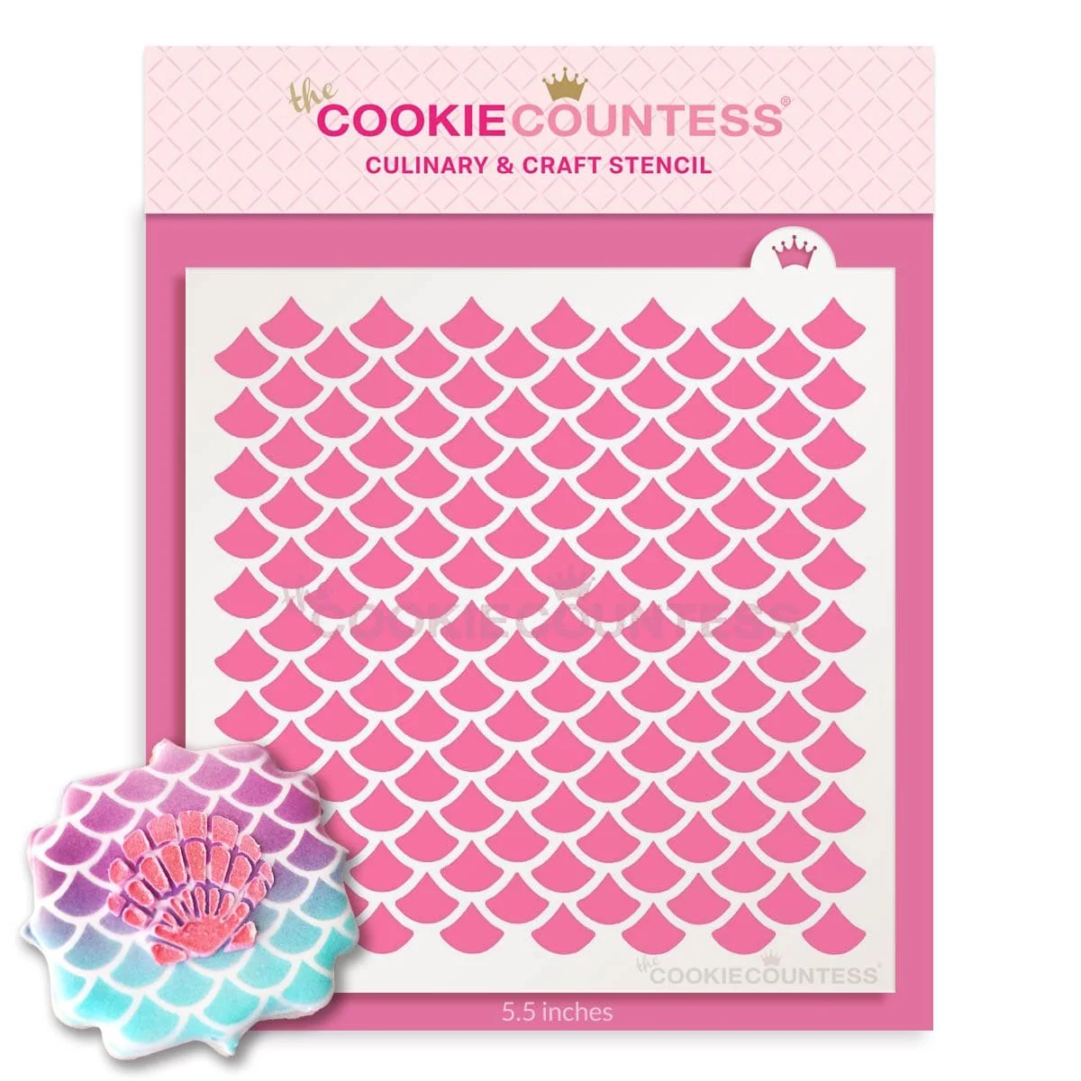 Scales Pattern Stencil by The Cookie Countess — Kitchen Gadgets