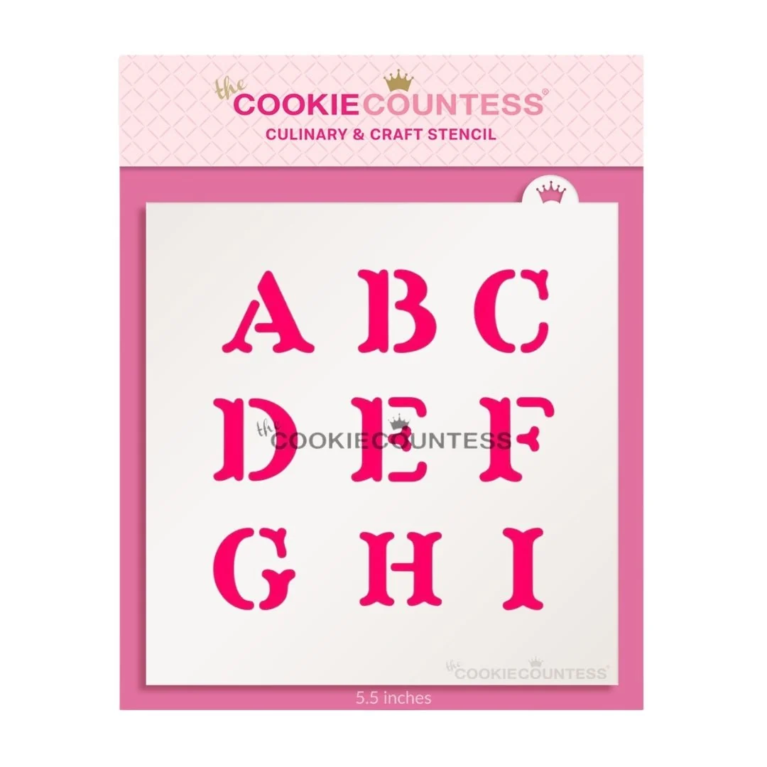 Alphabet Block Set Stencil by The Cookie Countess — Kitchen Gadgets