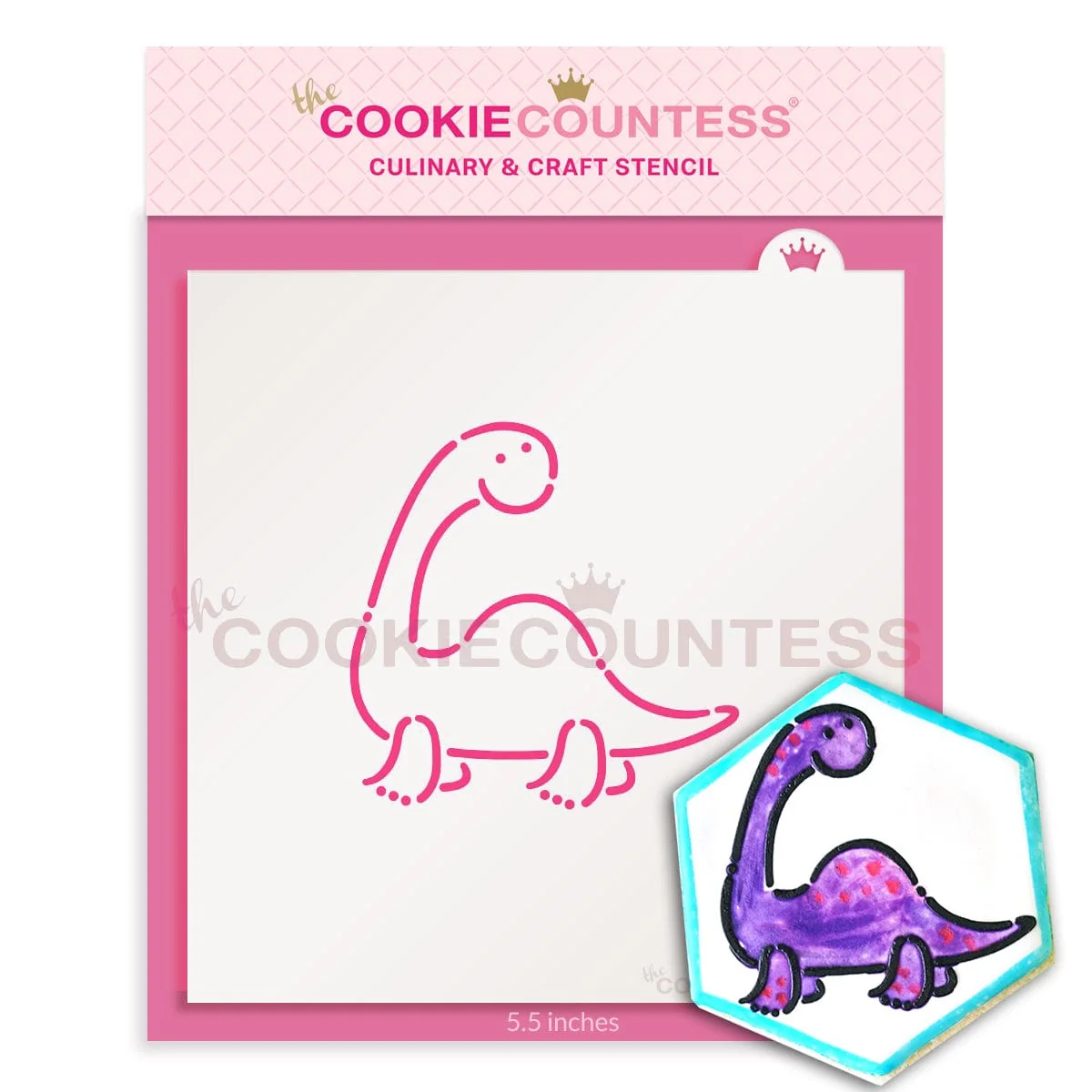Pochoir Dinosaur 2 PYO par The Cookie Countess — Gadgets de cuisine