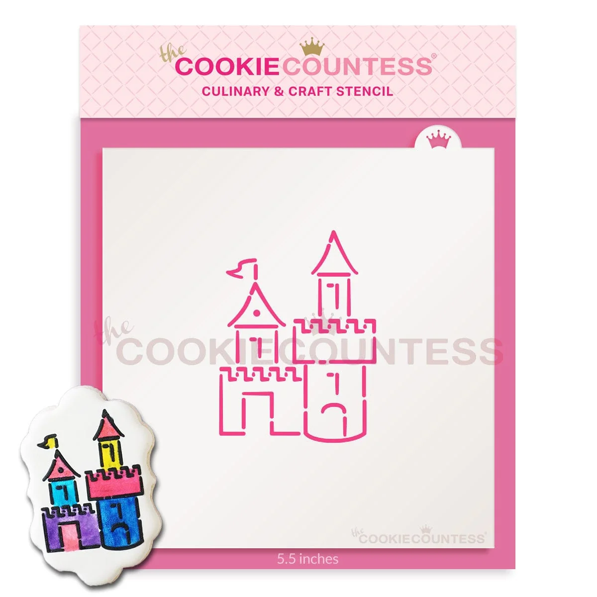 Pochoir Castle 1 PYO de The Cookie Countess — Gadgets de cuisine