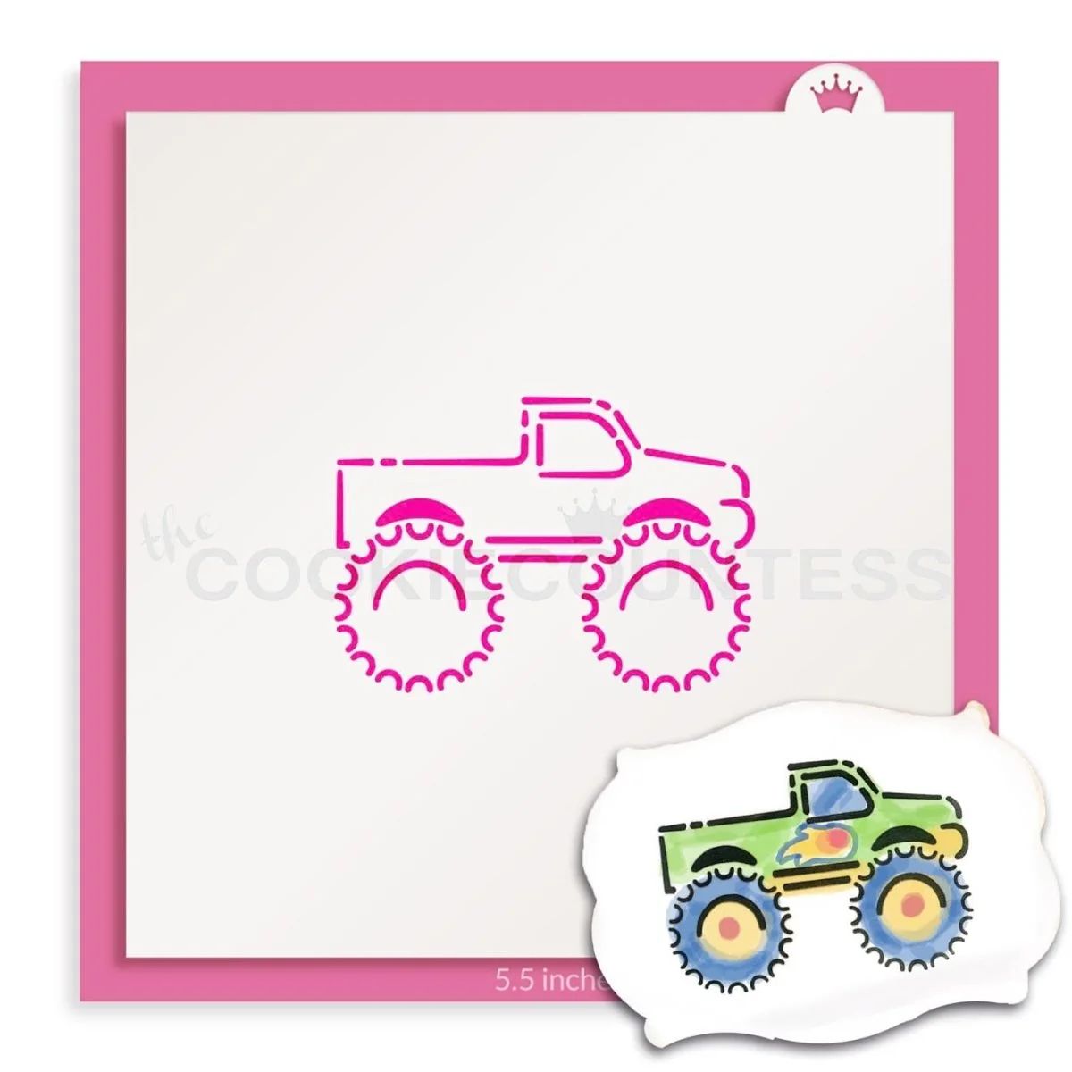 Monster Truck PYO Stencil by The Cookie Countess — Kitchen Gadgets