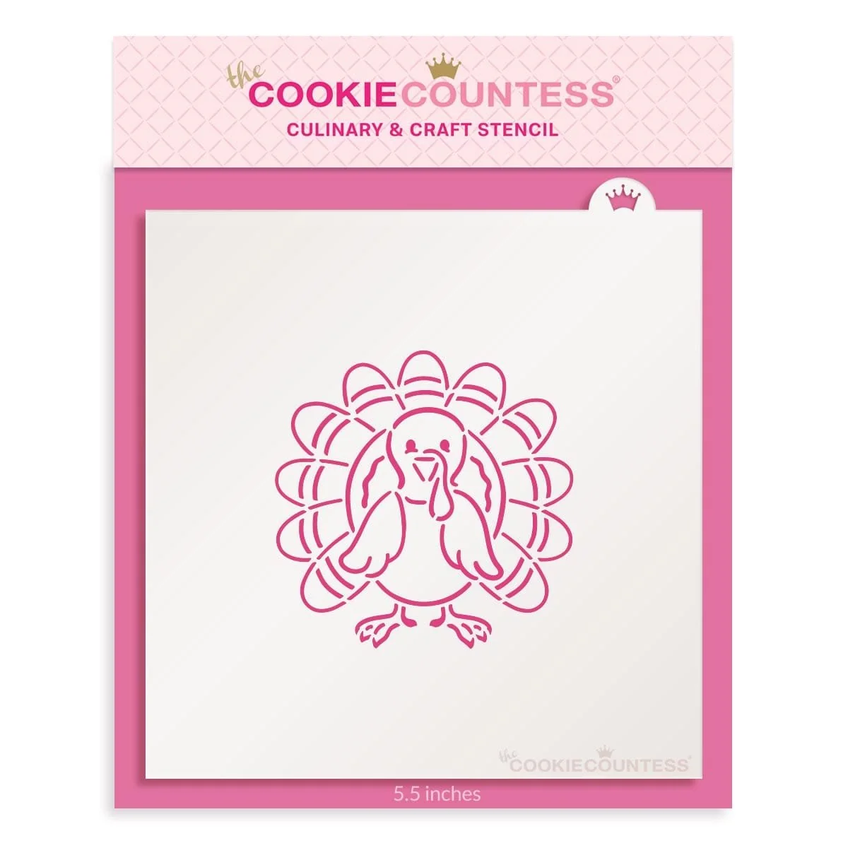 Classic Turkey PYO Stencil for Thanksgiving Cookies