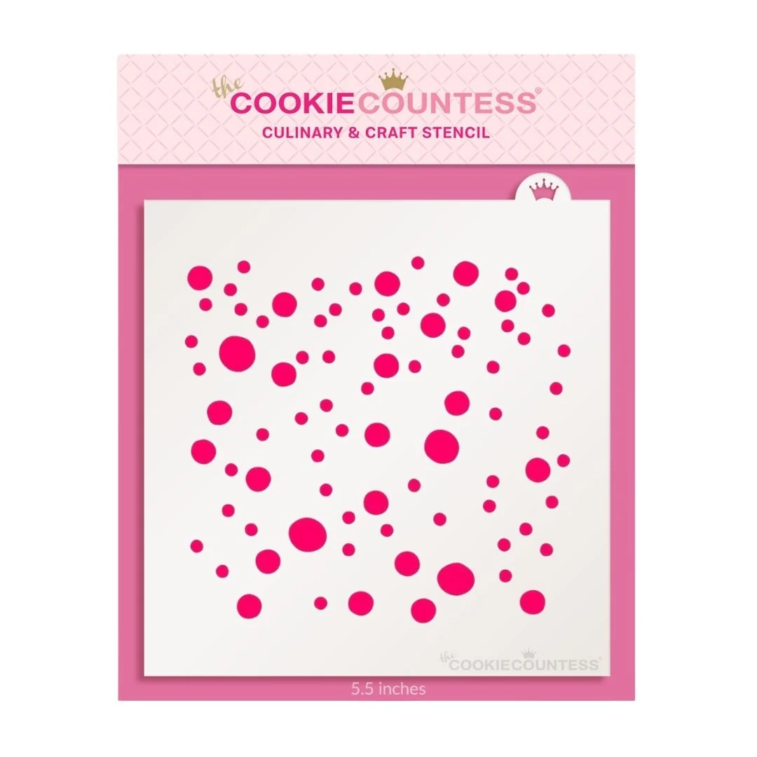 Pochoir à points de confettis ronds par The Cookie Countess — Accessoires de mode