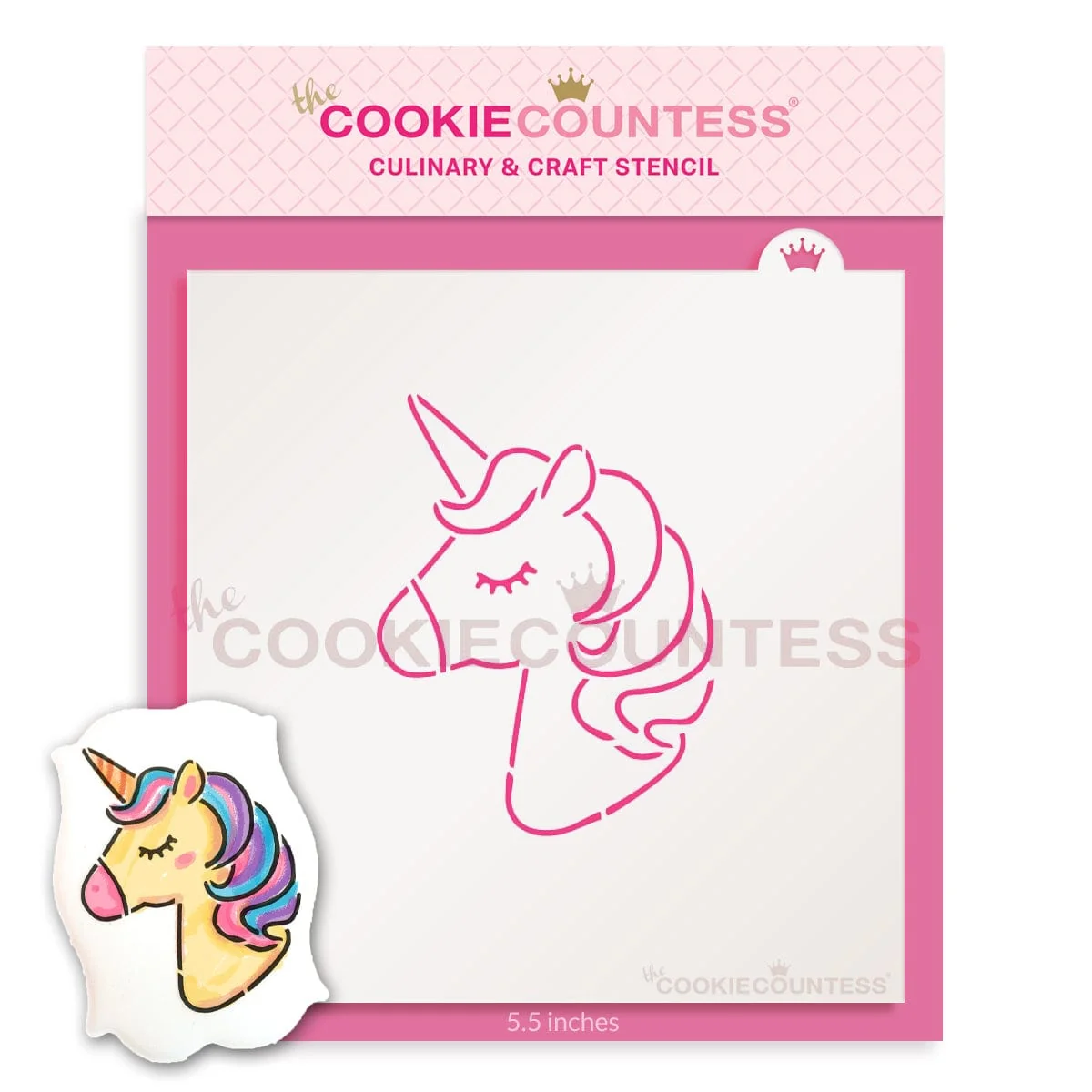 Pochoir PYO Licorne pour Décoration de Biscuits