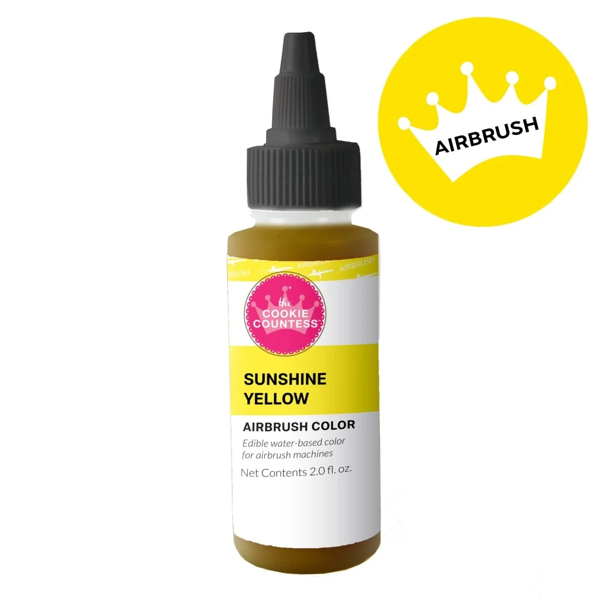 Cookie Countess - Sunshine Yellow Edible Airbrush Color 2oz — Kitchen Gadgets