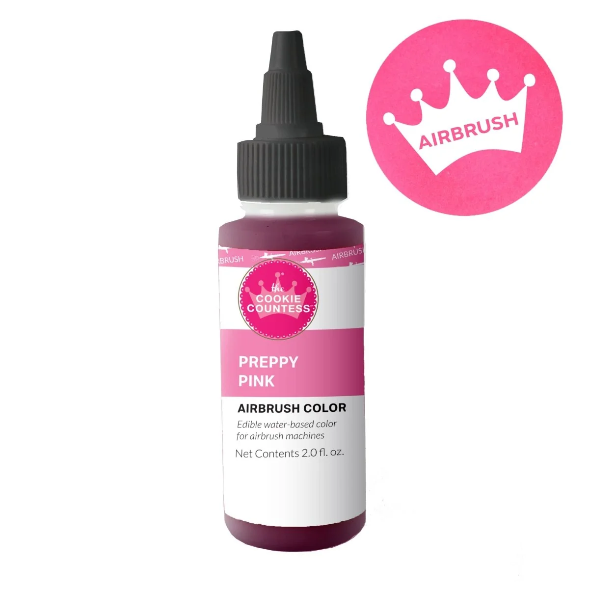 Cookie Countess - Couleur d'airbrush comestible rose preppy 2oz — Gadgets de cuisine