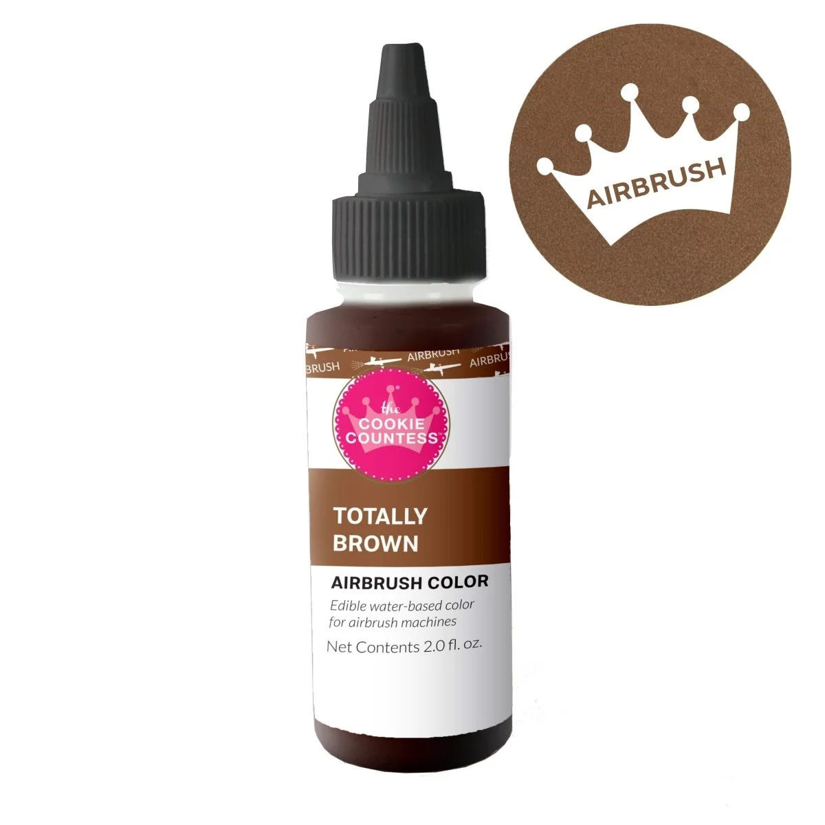 Cookie Countess Couleur d'Airbrush Comestible Brun Total 2oz — Gadgets de cuisine