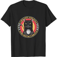 T-shirt Pour Hommes Like Cats And Golf And Maybe 3 People — T-shirts pour hommes