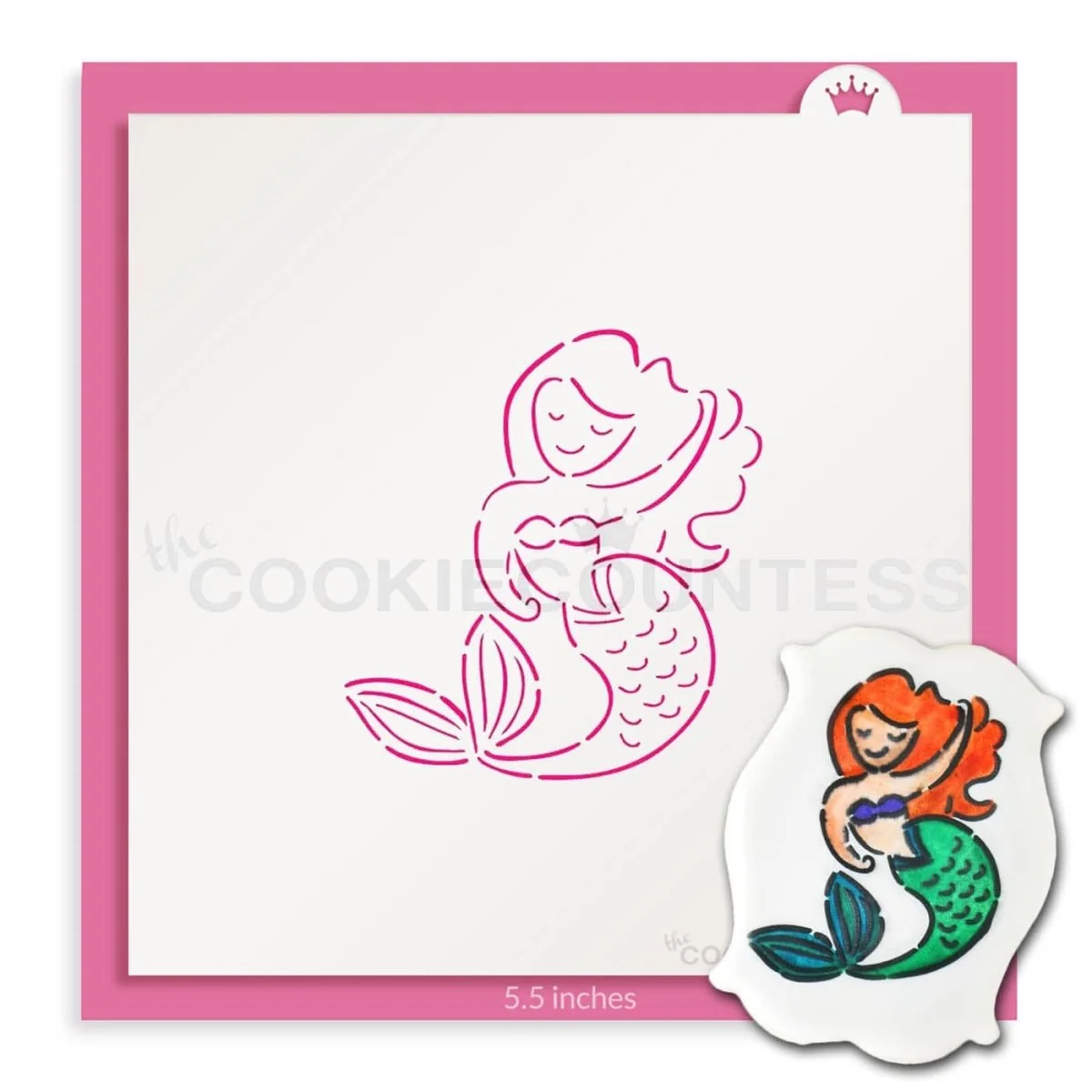Mermaid PYO Stencil by The Cookie Countess — Kitchen Gadgets