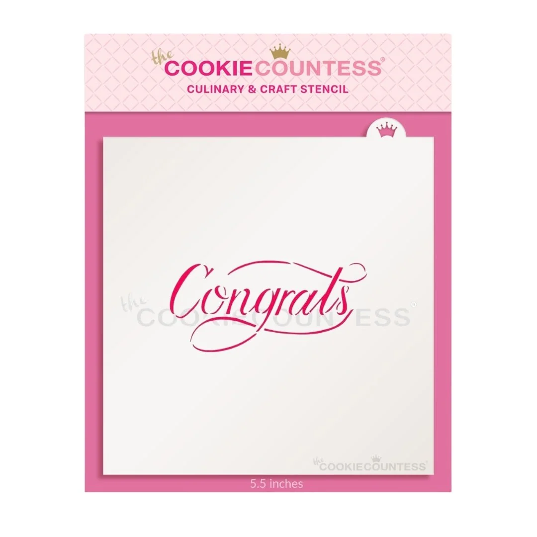 Pochoir Congrats par The Cookie Countess — Gadgets de cuisine