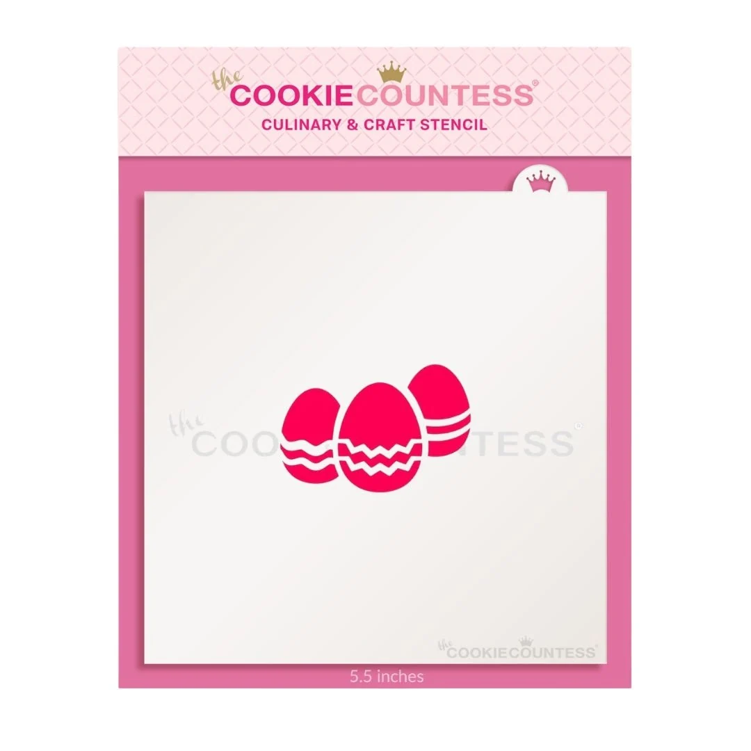 Egg Cluster Stencil by The Cookie Countess