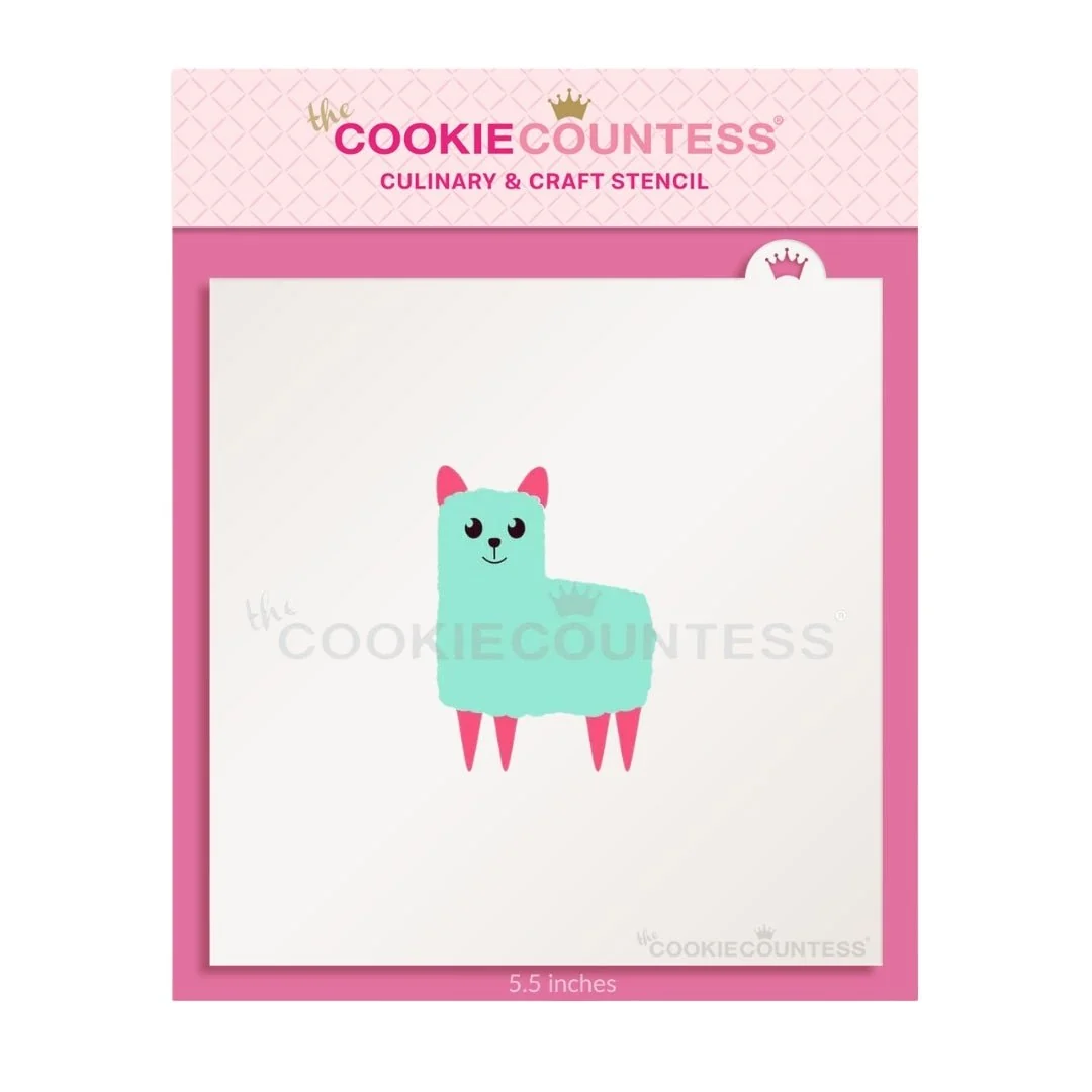 Build a Llama 2 Piece Stencil by The Cookie Countess