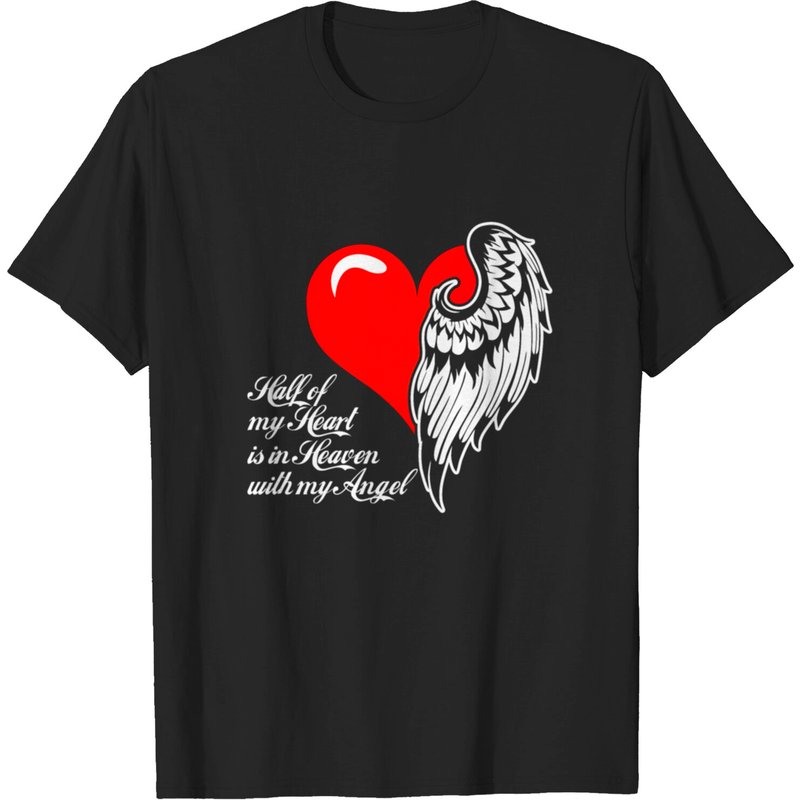 Mon cœur est à moitié au ciel avec mon ange T-shirt pour hommes — T-shirts pour hommes