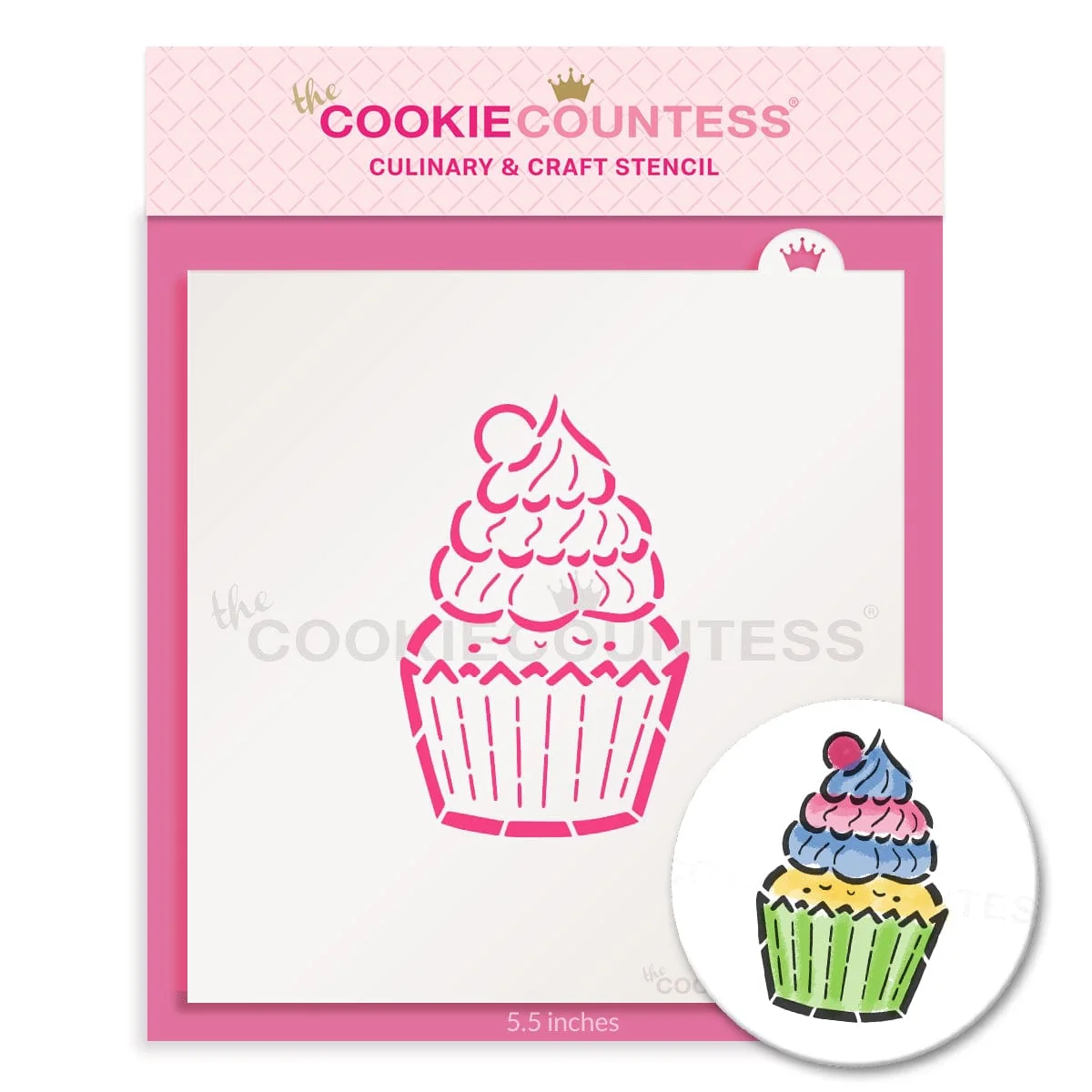 Pochoir Cutie Cupcake PYO de The Cookie Countess