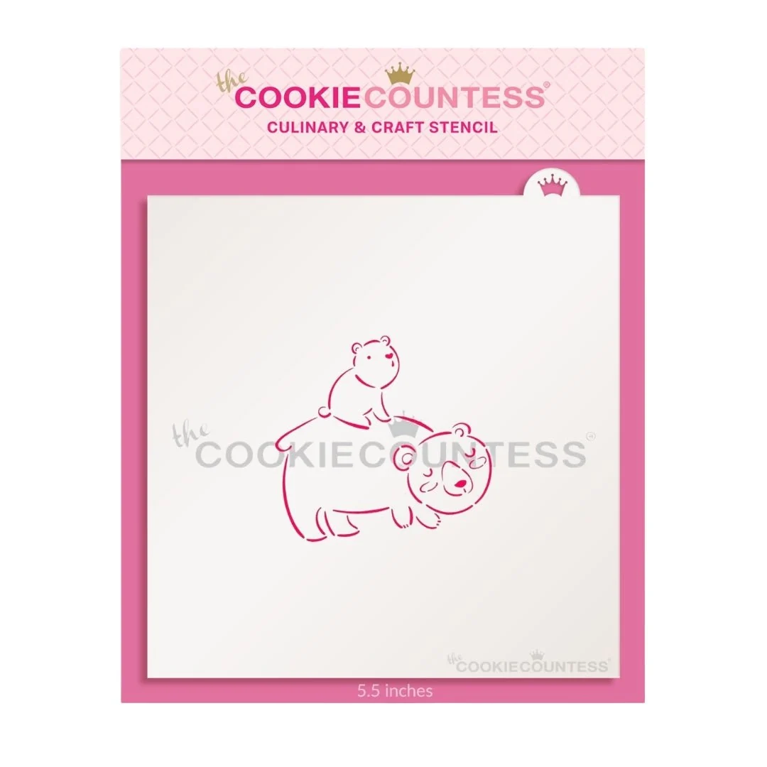 Momma and Baby Bear Stencil by The Cookie Countess — Kitchen Gadgets